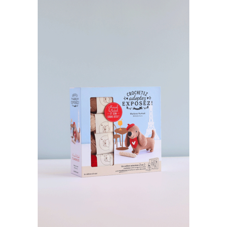 Coffret Marcel le teckel au crochet