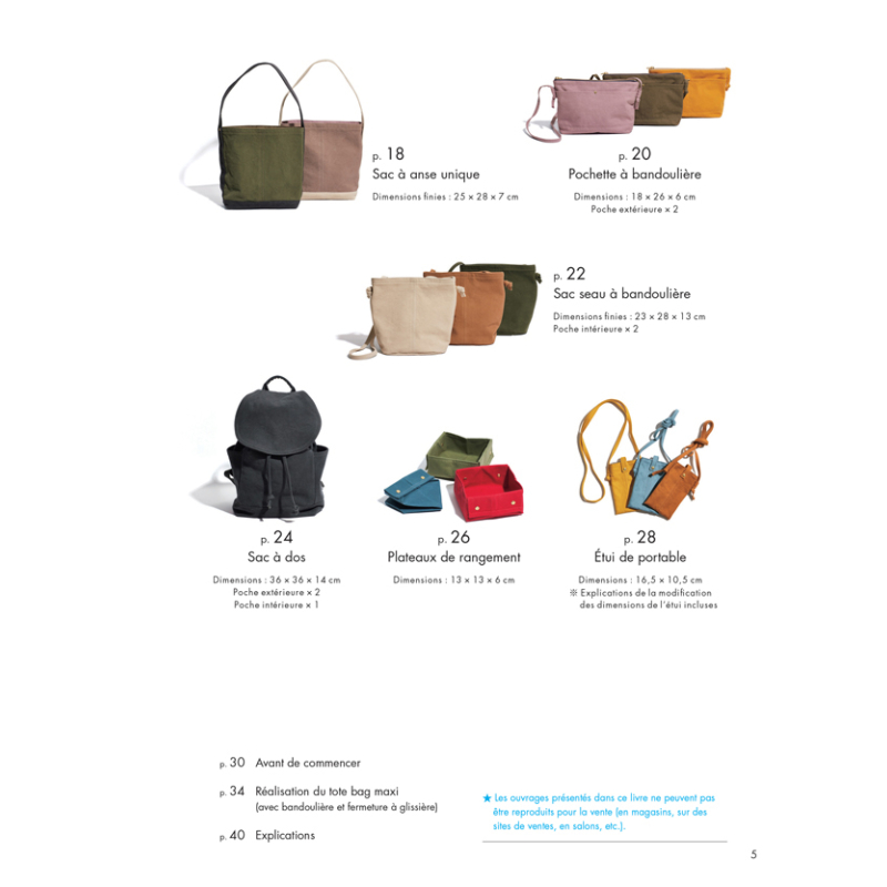 Sacs week-end en couture Livre Couture