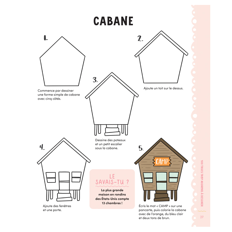 100 trucs trop mignons à dessiner Livre Jeunesse