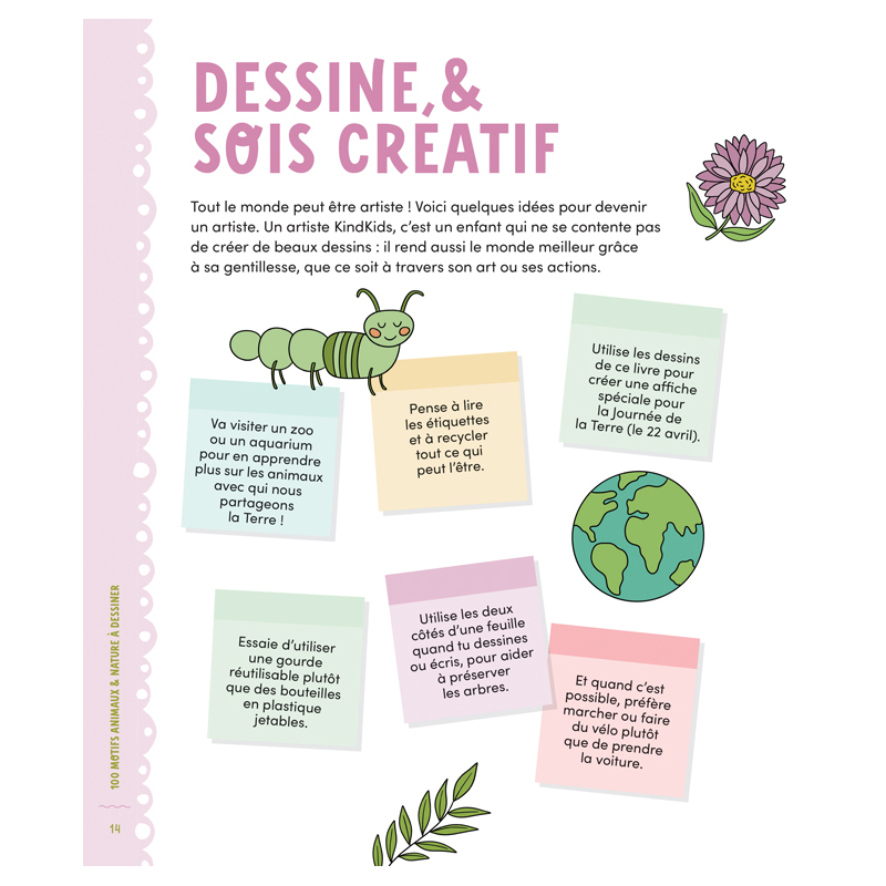 100 motifs animaux & nature à dessiner Livre Jeunesse