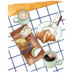 Planches & secrets d'artistes : Cafés fleuris Livre Beaux-arts