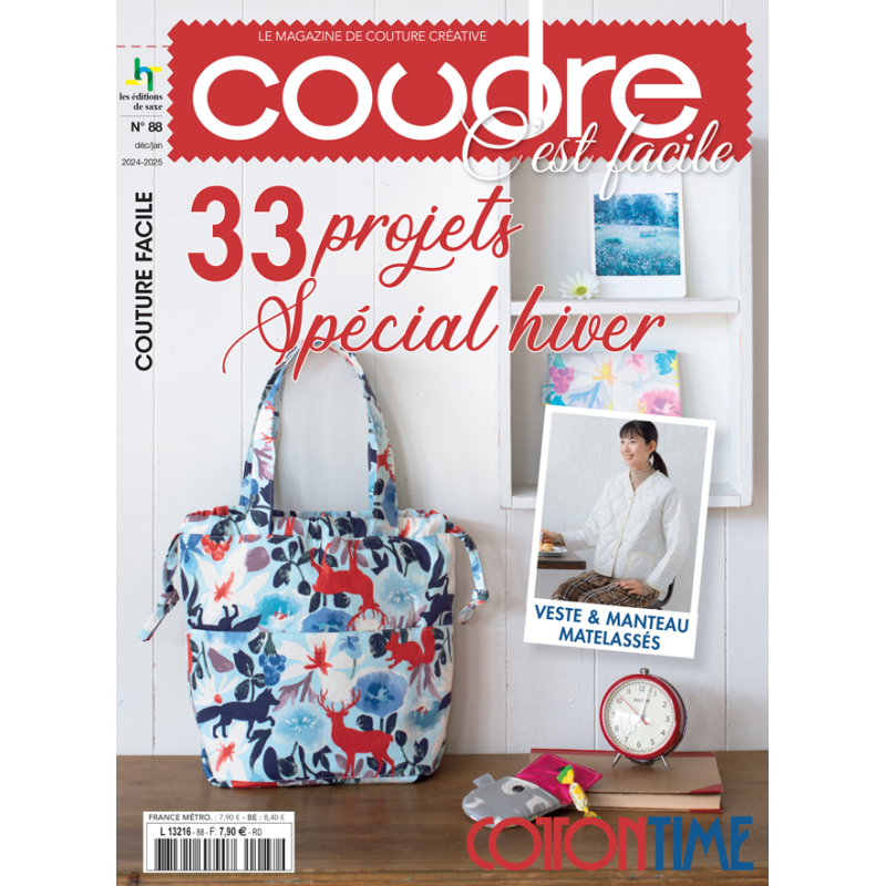 Coudre c'est facile n°88 : 33 projets spécial hiver Magazine Couture