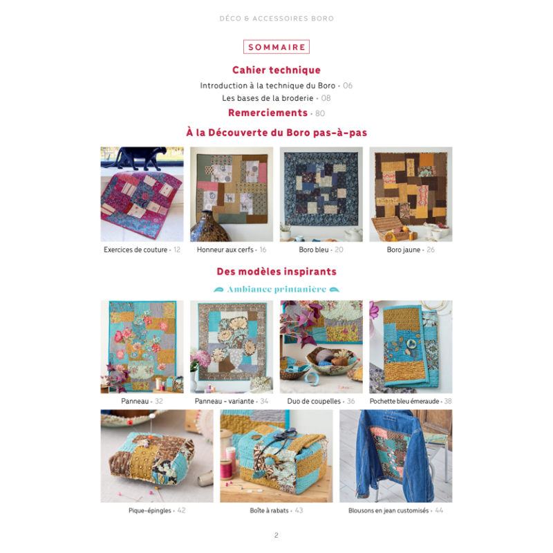 Déco et accessoires Boro : 22 projets Livre Patchwork