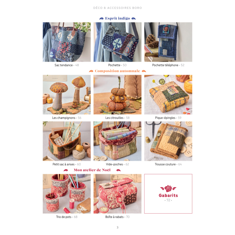 Déco et accessoires Boro : 22 projets Livre Patchwork