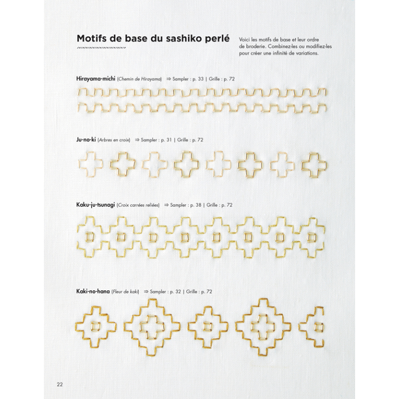 Sashiko perlé Livre Broderie