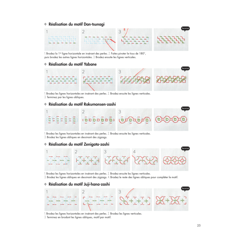 Sashiko perlé Livre Broderie