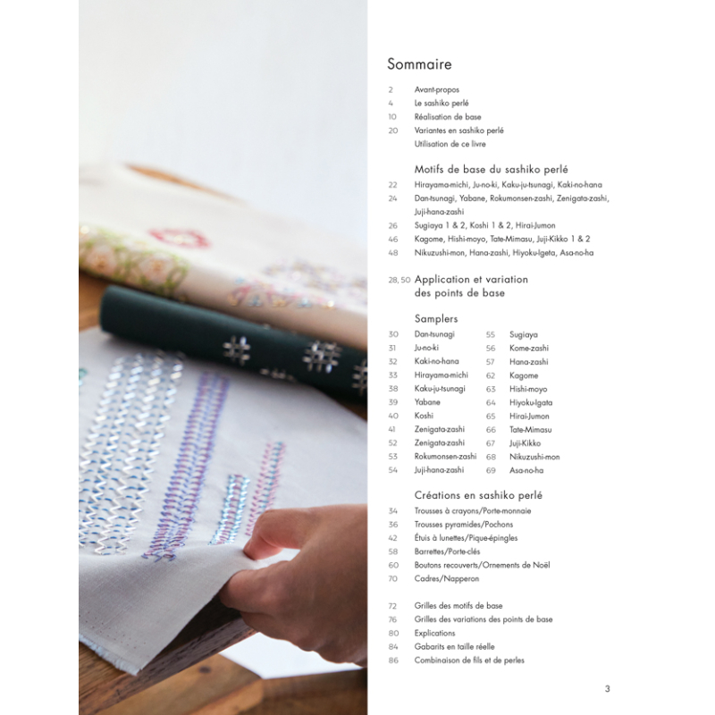 Sashiko perlé Livre Broderie