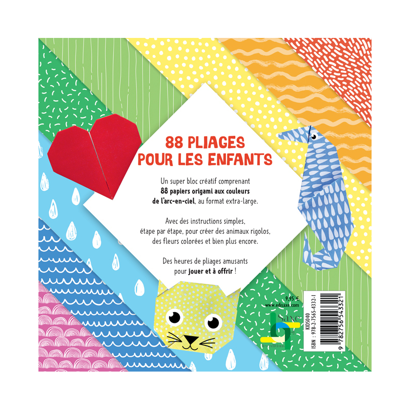 88 Origami Arc-en-ciel Spécial enfants Livre Jeunesse