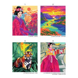 Pays d'Asie - 45 coloriages mystères Livre Beaux-arts