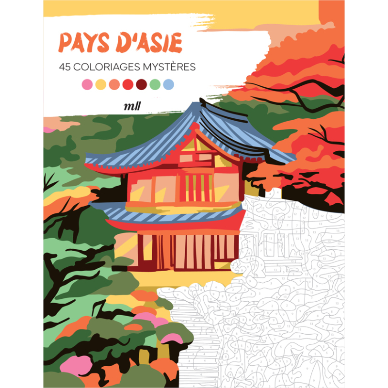 Pays d'Asie - 45 coloriages mystères Livre Beaux-arts