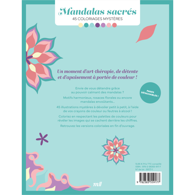 Mandalas sacrés - 45 coloriages mystères Livre Beaux-arts