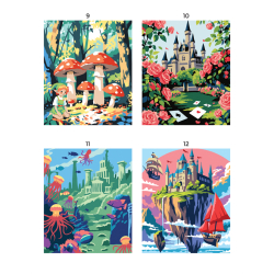 Paysages enchantés - 45 coloriages mystères Livre Beaux-arts