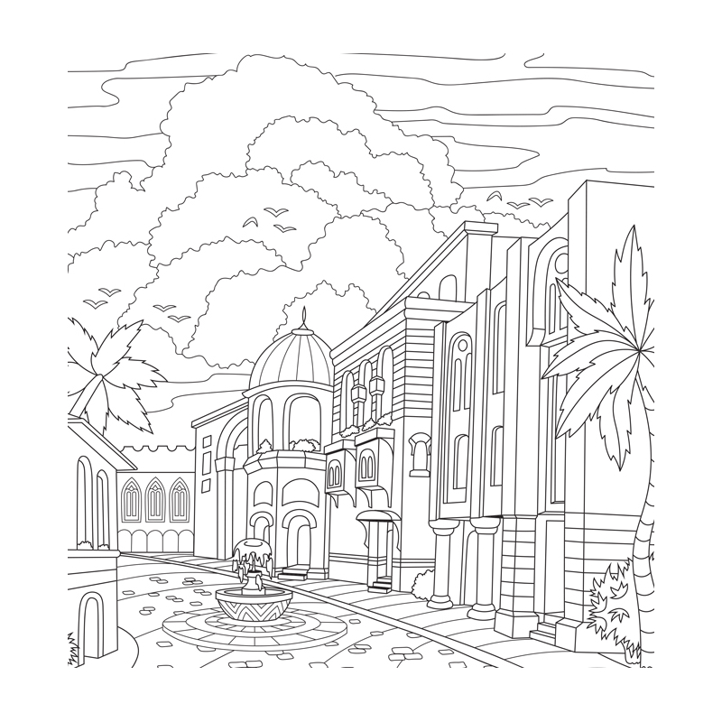 Villes en couleurs - Coloriages pour me détendre Livre Beaux-arts