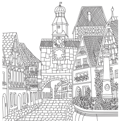 Villes en couleurs - Coloriages pour me détendre Livre Beaux-arts