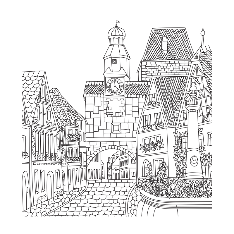Villes en couleurs - Coloriages pour me détendre Livre Beaux-arts