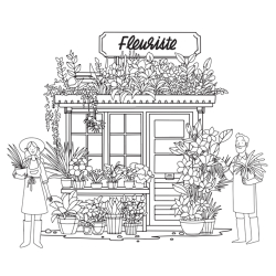 Charmantes échoppes - Coloriages pour me détendre Livre Beaux-arts