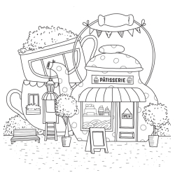 Charmantes échoppes - Coloriages pour me détendre Livre Beaux-arts