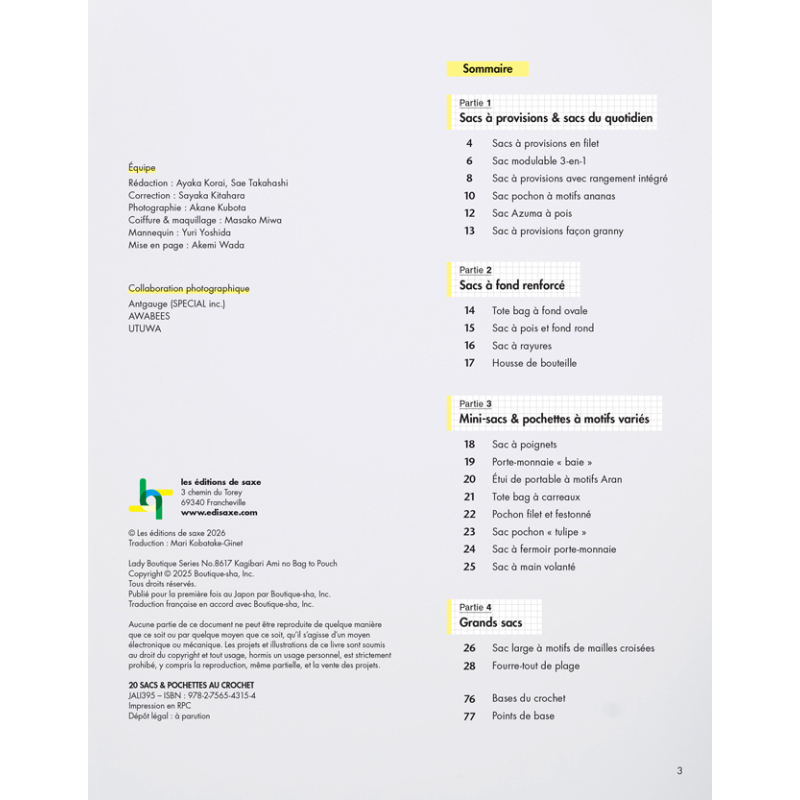 20 sacs et pochettes au crochet Livre Crochet