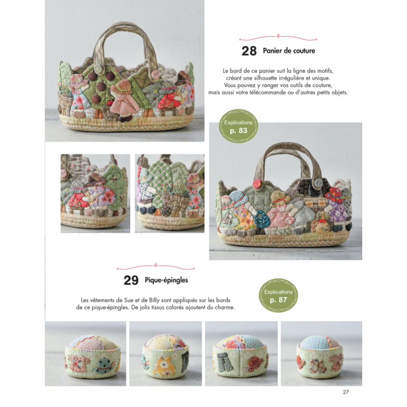 Joyeux patchwork Sunbonnet Sue - 31 projets Livre Patchwork