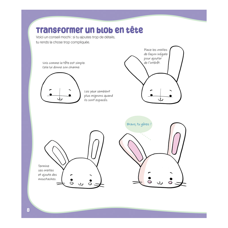 Adorables animaux mochi à dessiner Livre Jeunesse