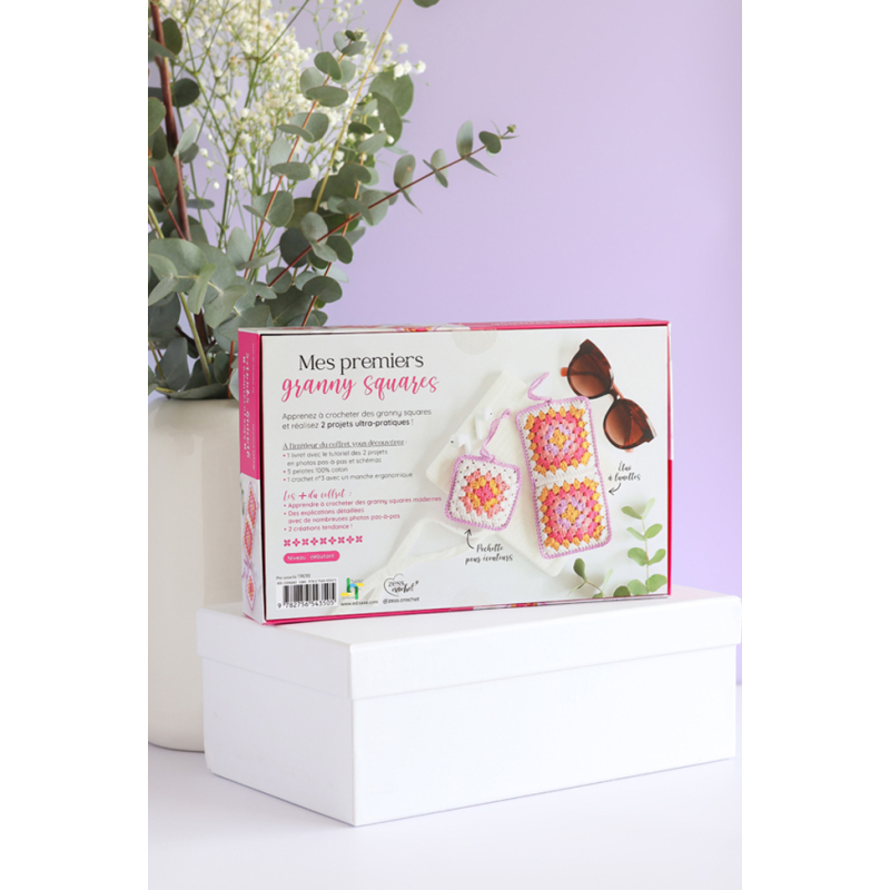 Coffret Mes premiers granny square au crochet Kit Crochet