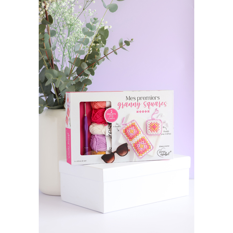 Coffret Mes premiers granny square au crochet Kit Crochet