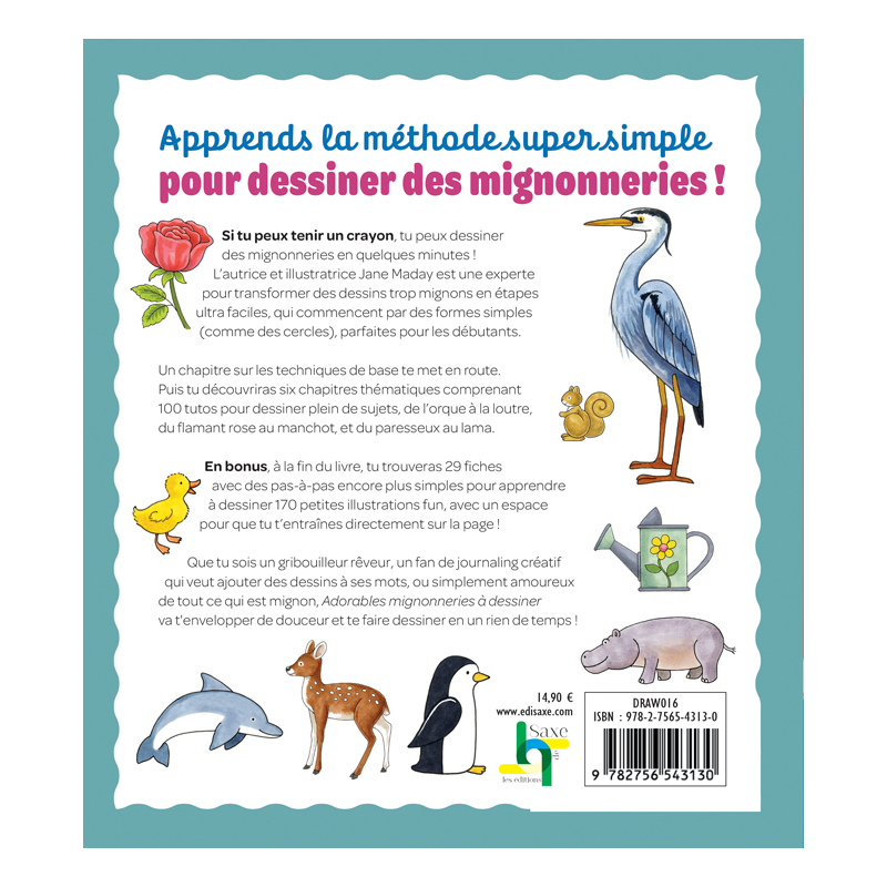 Adorables mignonneries à dessiner pas à pas Livre Jeunesse