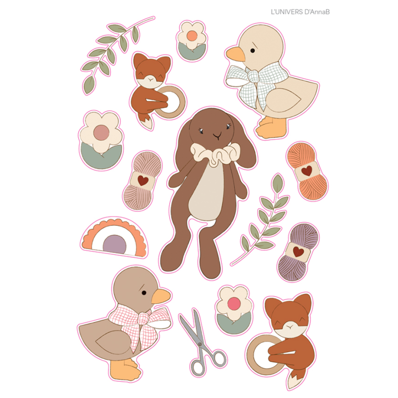 Stickers : AnnaB & Tous les mots doux Livre DIY