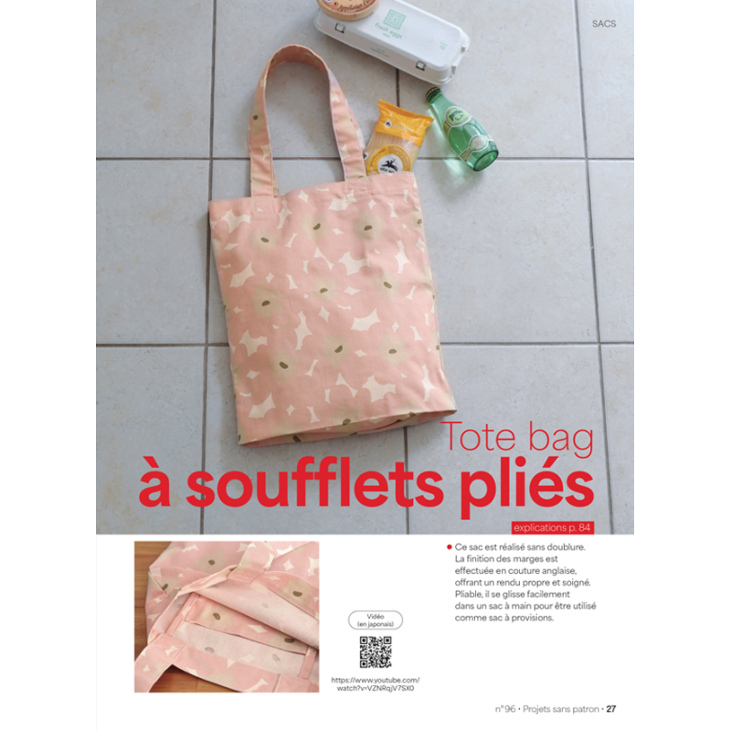 Coudre c'est facile n°96 : Sacs & accessoires sans patron Magazine Couture