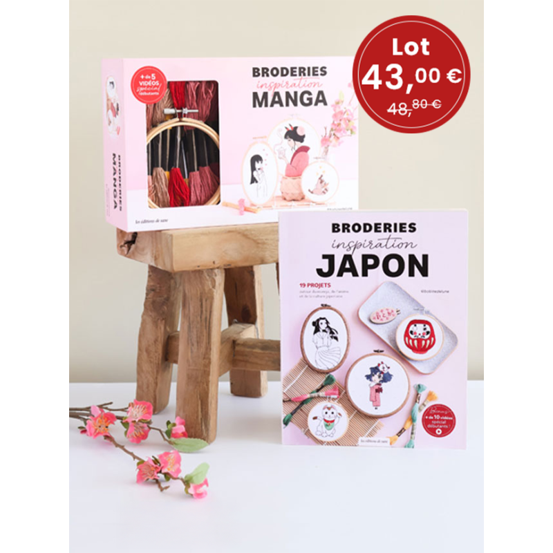 PACK EXCLUSIF : Broderies Inspiration MANGA Lot Broderie