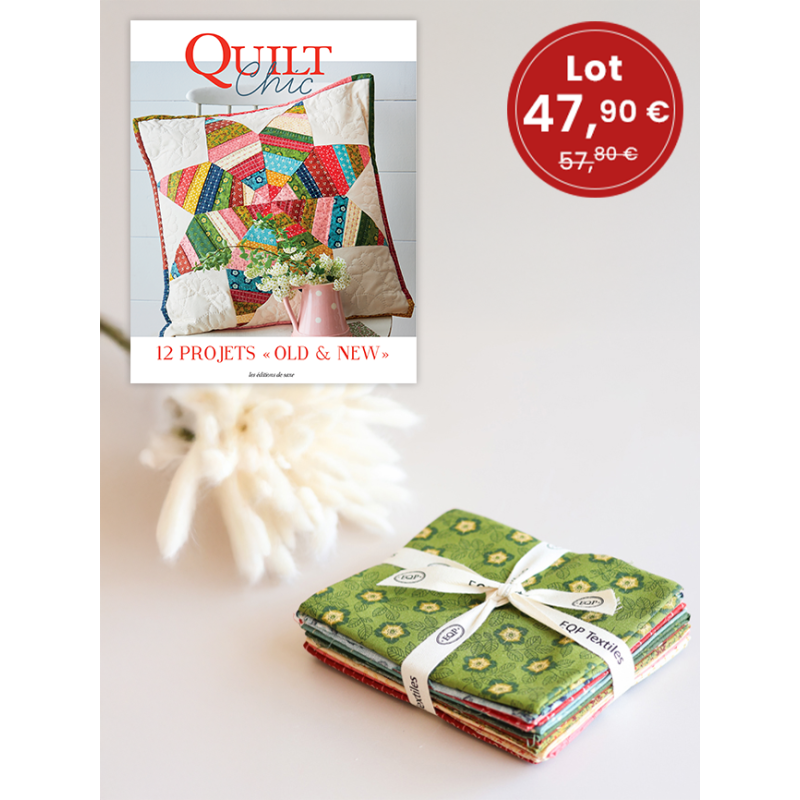Offre spéciale Quilt Chic : le livre + 14 Fat eight Lot Patchwork