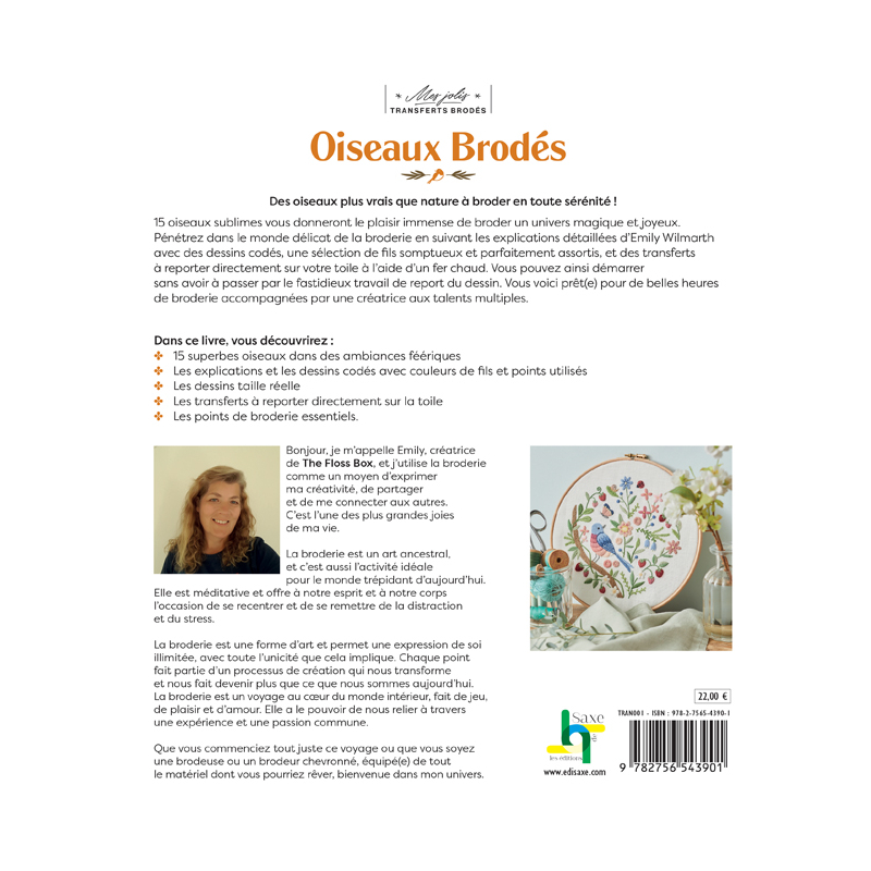 Mes jolis transferts brodés : Oiseaux brodés Livre Broderie