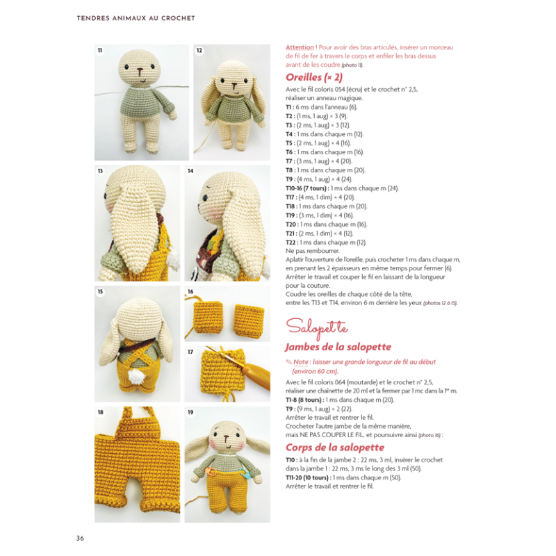 Tendres animaux au crochet - 12 amigurumis Livre Crochet