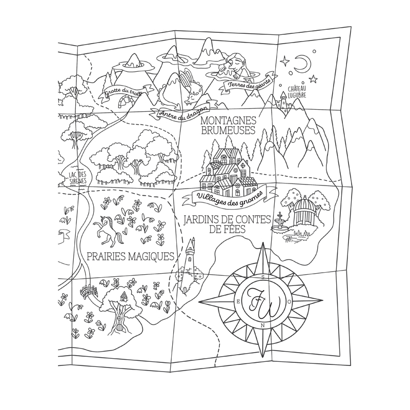 Royaume fantastique à colorier - Un voyage créatif en 100 illustrations Livre Beaux-arts