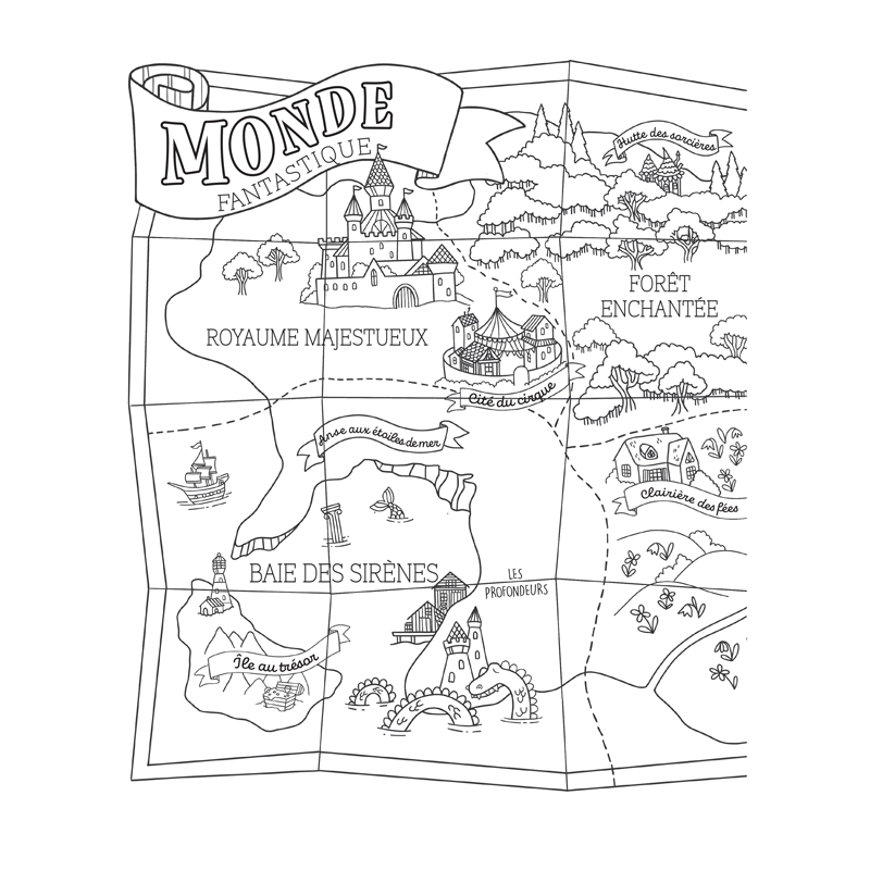 Royaume fantastique à colorier - Un voyage créatif en 100 illustrations Livre Beaux-arts