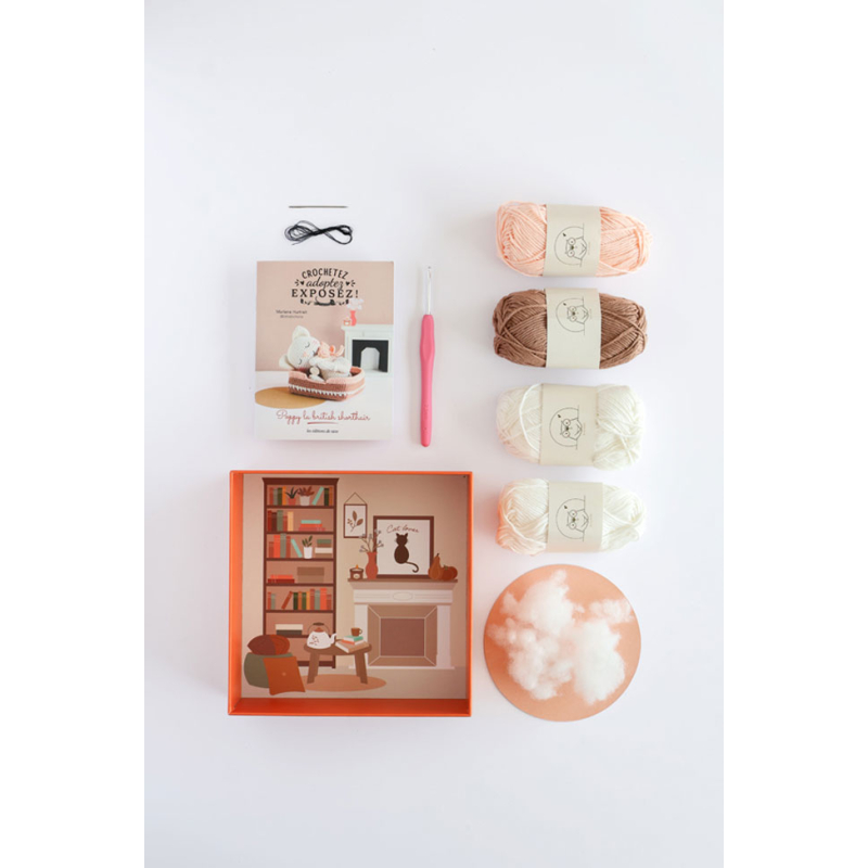 Coffret chat : Poppy le british Kit Crochet
