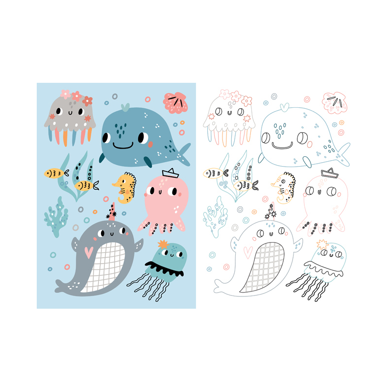 Mon beau coffret de coloriage - Animaux Kit Jeunesse