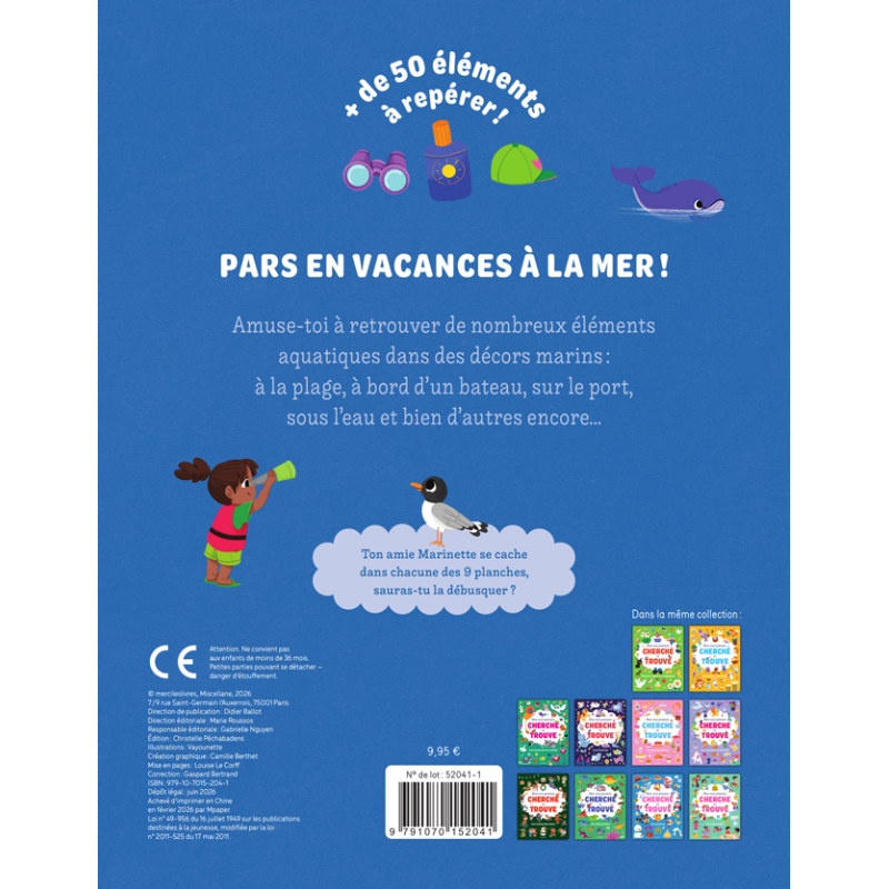 Mon tout premier cherche et trouve - À la mer Livre Jeunesse