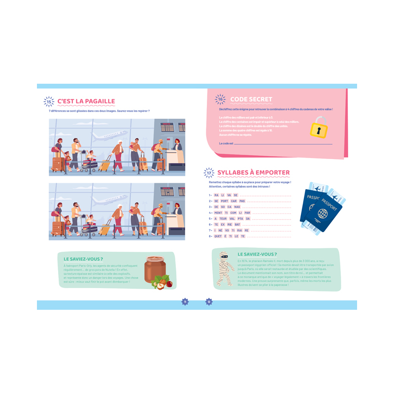 Cahier de jeux - Voyage Livre DIY