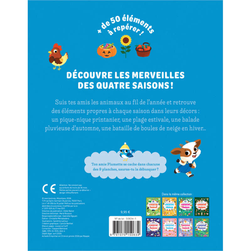 Mon tout premier cherche et trouve - Les saisons Livre Jeunesse