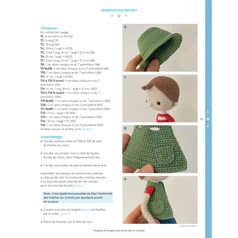 Poupées & amigurumis de la mer au crochet Livre Crochet