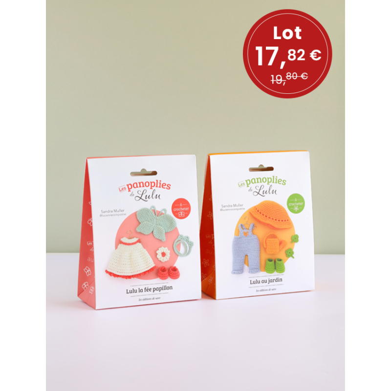 Lot Panoplies Lulu Compotine – Jardinière & Papillon Lot, Kit Crochet
