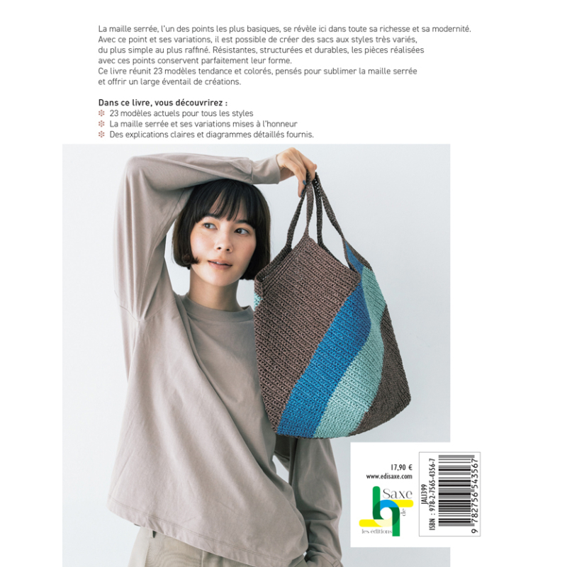 Sacs en raphia crochetés en mailles serrées Livre Crochet