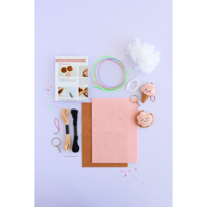 Pochette Duo Kawai : Bijoux de téléphone - Donut's Kit DIY