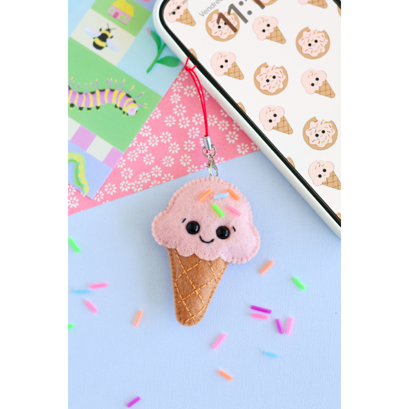 Pochette Duo Kawai : Bijoux de téléphone - Donut's Kit DIY