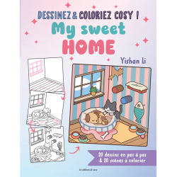 Dessinez et coloriez Cosy ! My sweet home Livre Beaux-arts