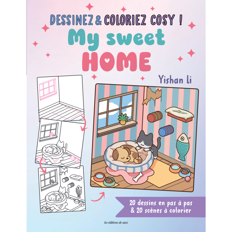 Dessinez et coloriez Cosy ! My sweet home Livre Beaux-arts