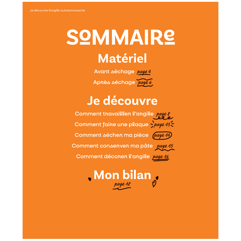 Je découvre l'argile autodurcissante Livre Jeunesse