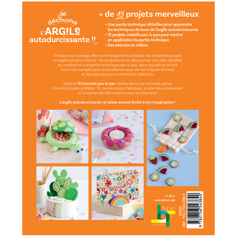 Je découvre l'argile autodurcissante Livre Jeunesse