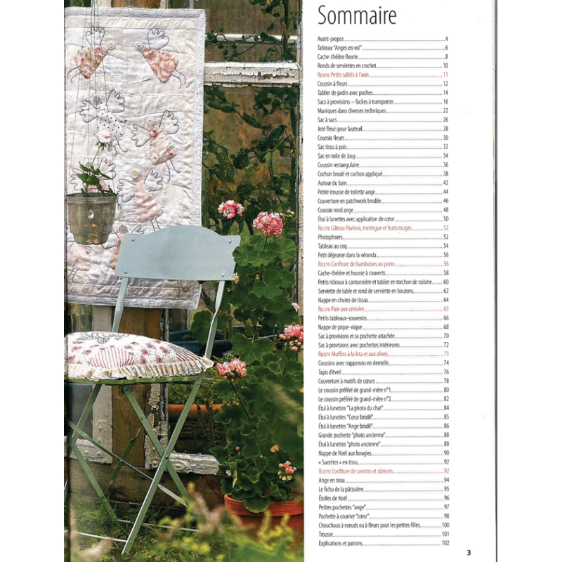 Patchwork en rouge et blanc Livre Patchwork